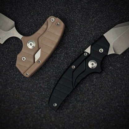 Steel Folding Knife – D2 2-in-1 Transformable Push Dagger EDC Tactical Self Defense