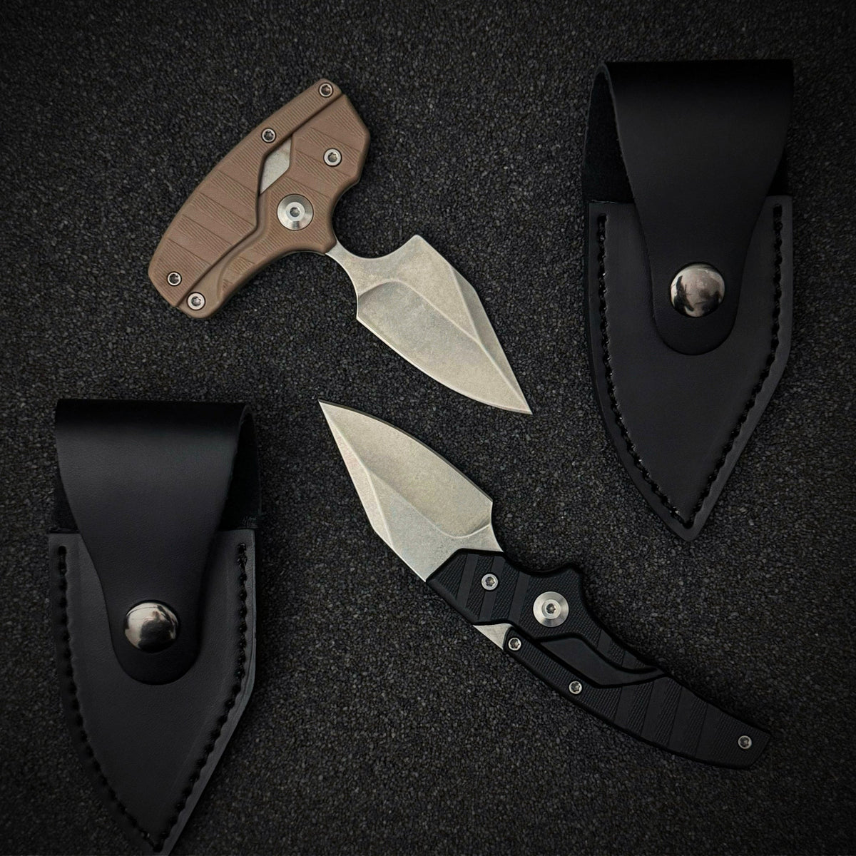 Steel Folding Knife – D2 2-in-1 Transformable Push Dagger EDC Tactical Self Defense