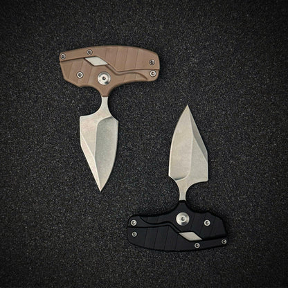 Steel Folding Knife – D2 2-in-1 Transformable Push Dagger EDC Tactical Self Defense