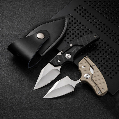 Steel Folding Knife – D2 2-in-1 Transformable Push Dagger EDC Tactical Self Defense