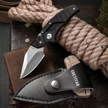 Steel Folding Knife – D2 2-in-1 Transformable Push Dagger EDC Tactical Self Defense