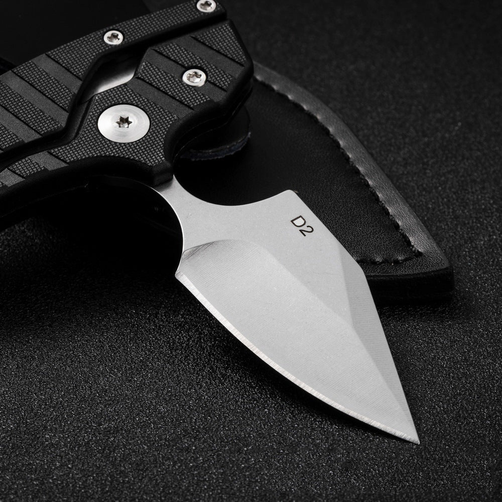 Steel Folding Knife – D2 2-in-1 Transformable Push Dagger EDC Tactical Self Defense