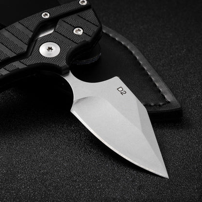 Steel Folding Knife – D2 2-in-1 Transformable Push Dagger EDC Tactical Self Defense