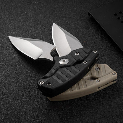 Steel Folding Knife – D2 2-in-1 Transformable Push Dagger EDC Tactical Self Defense