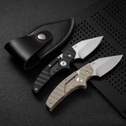Steel Folding Knife – D2 2-in-1 Transformable Push Dagger EDC Tactical Self Defense