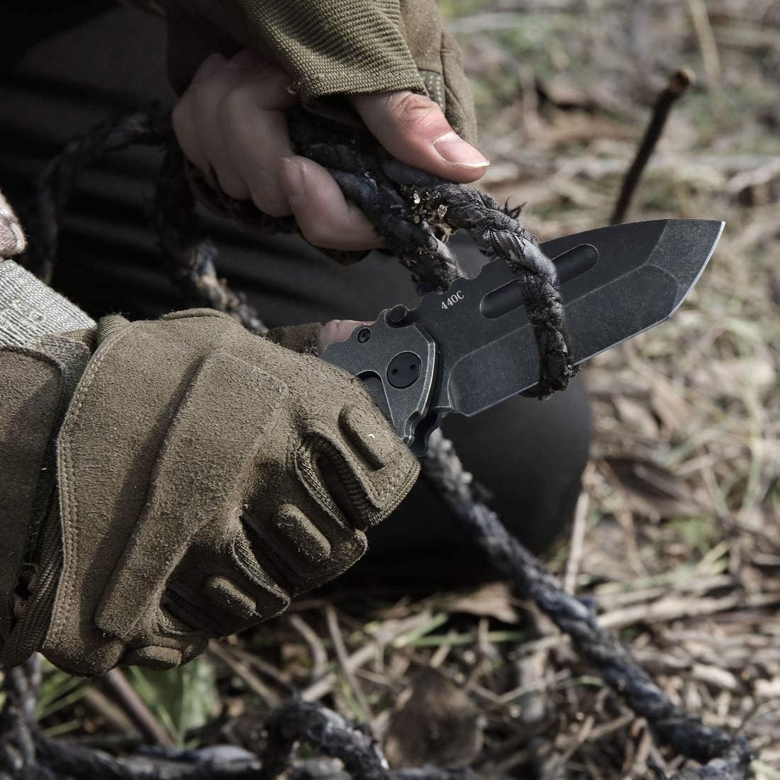 Steel Folding Knife – Machete D2 59-60 HRC Camping Machete Outdoor EDC Survival