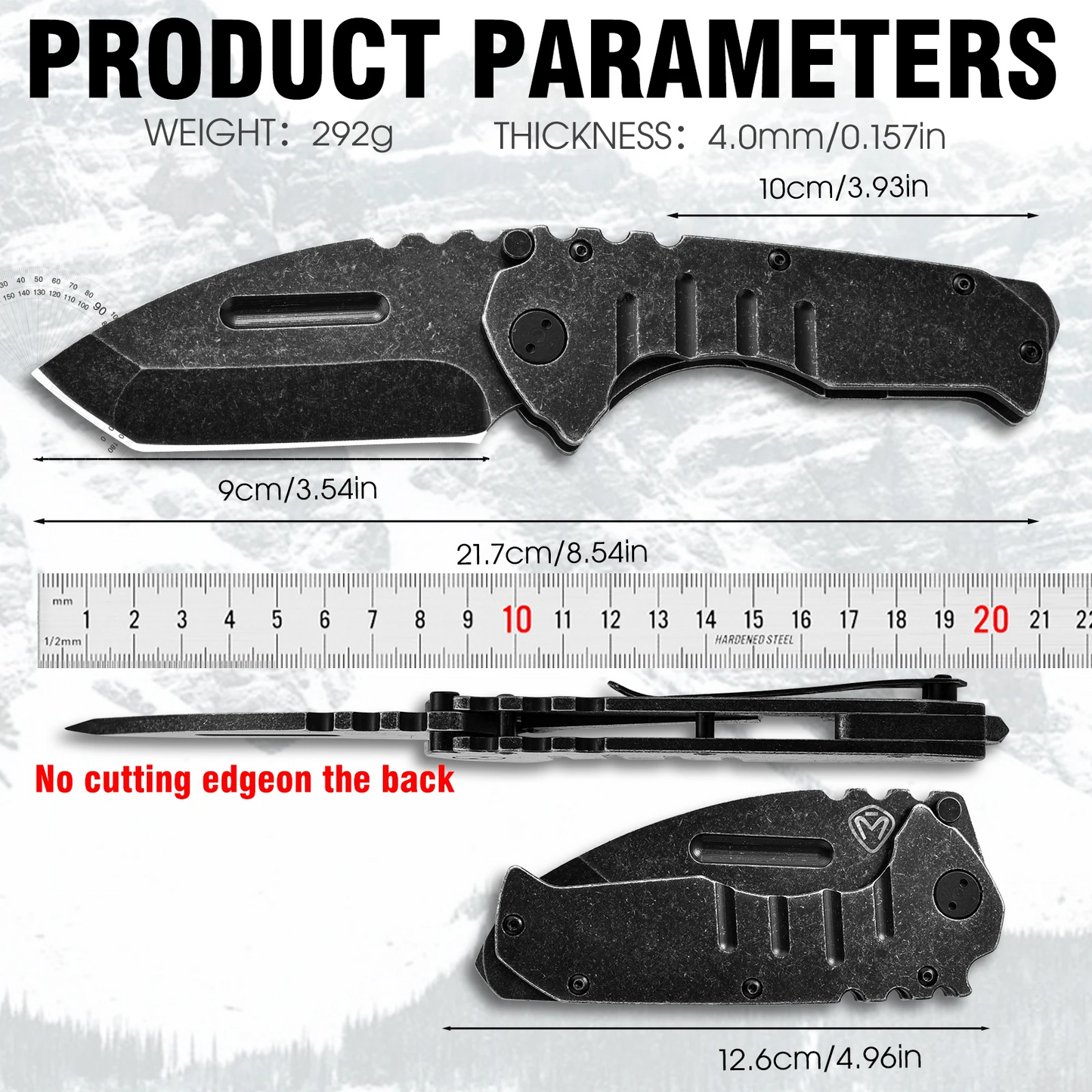 Steel Folding Knife – Machete D2 59-60 HRC Camping Machete Outdoor EDC Survival