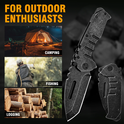 Steel Folding Knife – Machete D2 59-60 HRC Camping Machete Outdoor EDC Survival