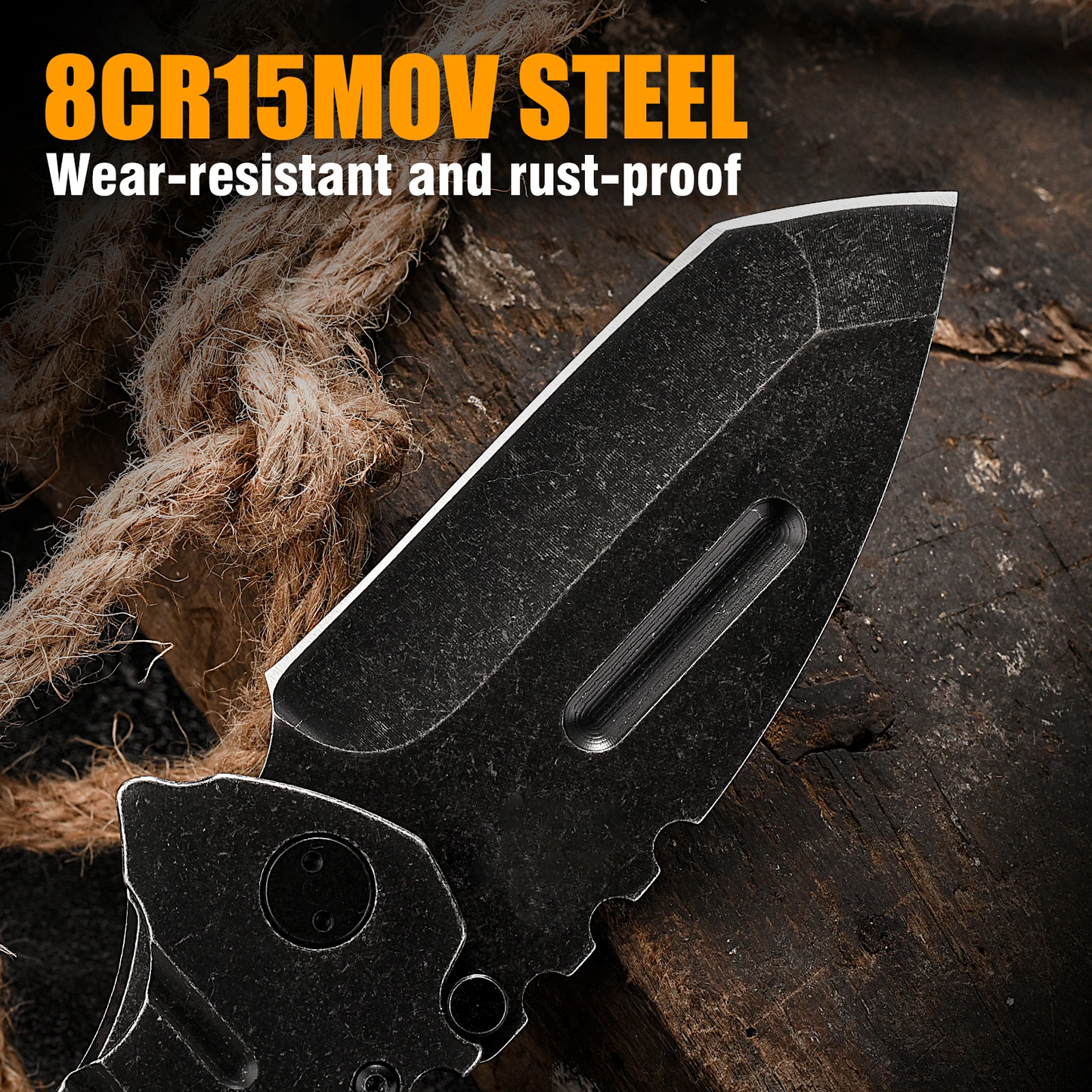 Steel Folding Knife – Machete D2 59-60 HRC Camping Machete Outdoor EDC Survival