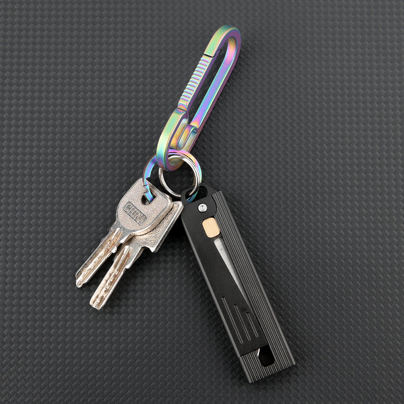 Steel Folding Knife – Tactical D2 Gravity Opening Aluminum Handle EDC Stress Relief