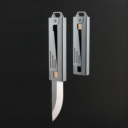 Steel Folding Knife – Tactical D2 Gravity Opening Aluminum Handle EDC Stress Relief