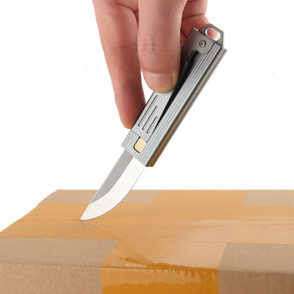 Steel Folding Knife – Tactical D2 Gravity Opening Aluminum Handle EDC Stress Relief
