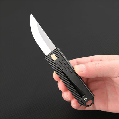 Steel Folding Knife – Tactical D2 Gravity Opening Aluminum Handle EDC Stress Relief