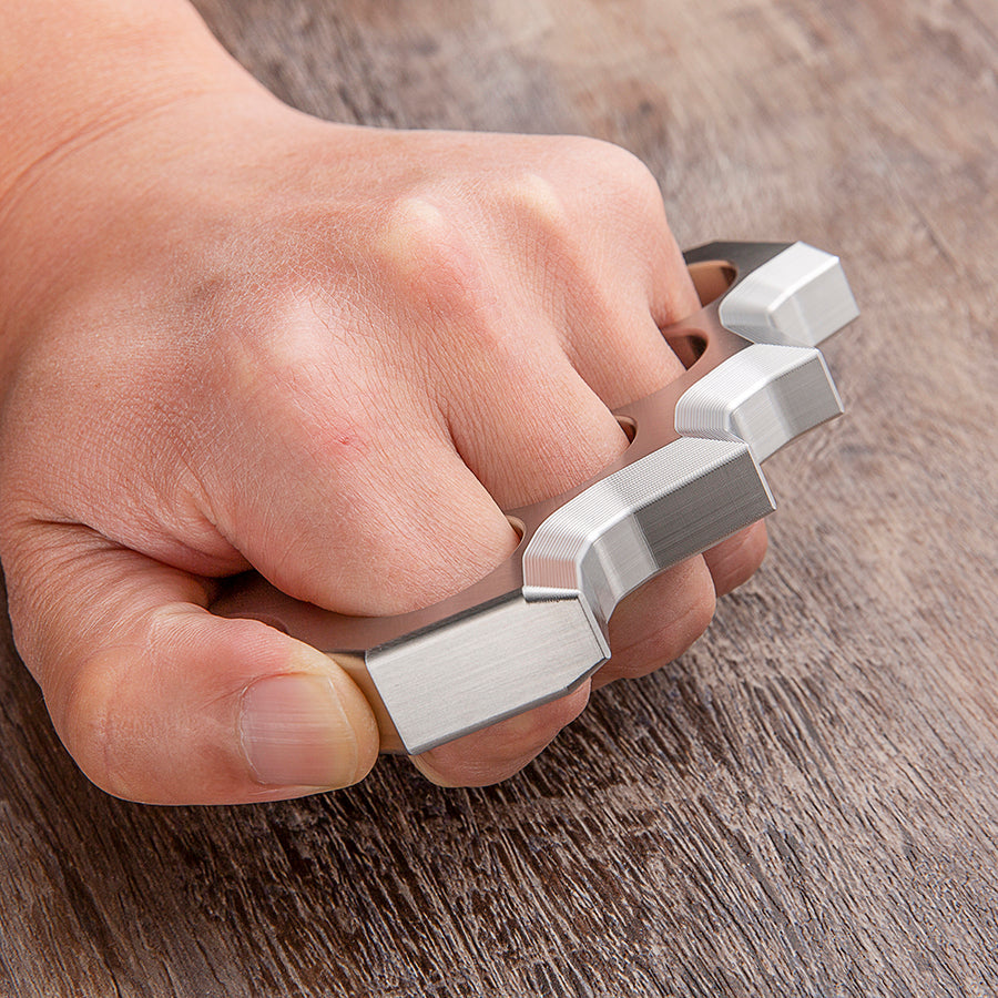 Steel Spiked Knuckles – Brass with Duster Self Defense with 304