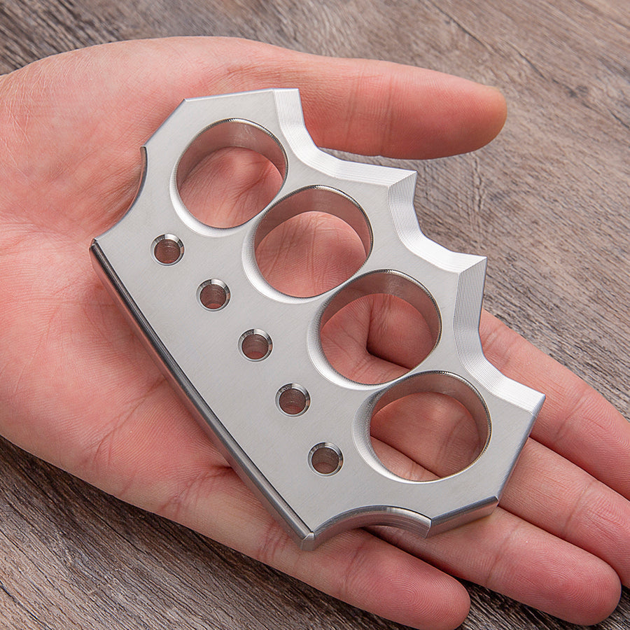 Steel Spiked Knuckles – Brass with Duster Self Defense with 304