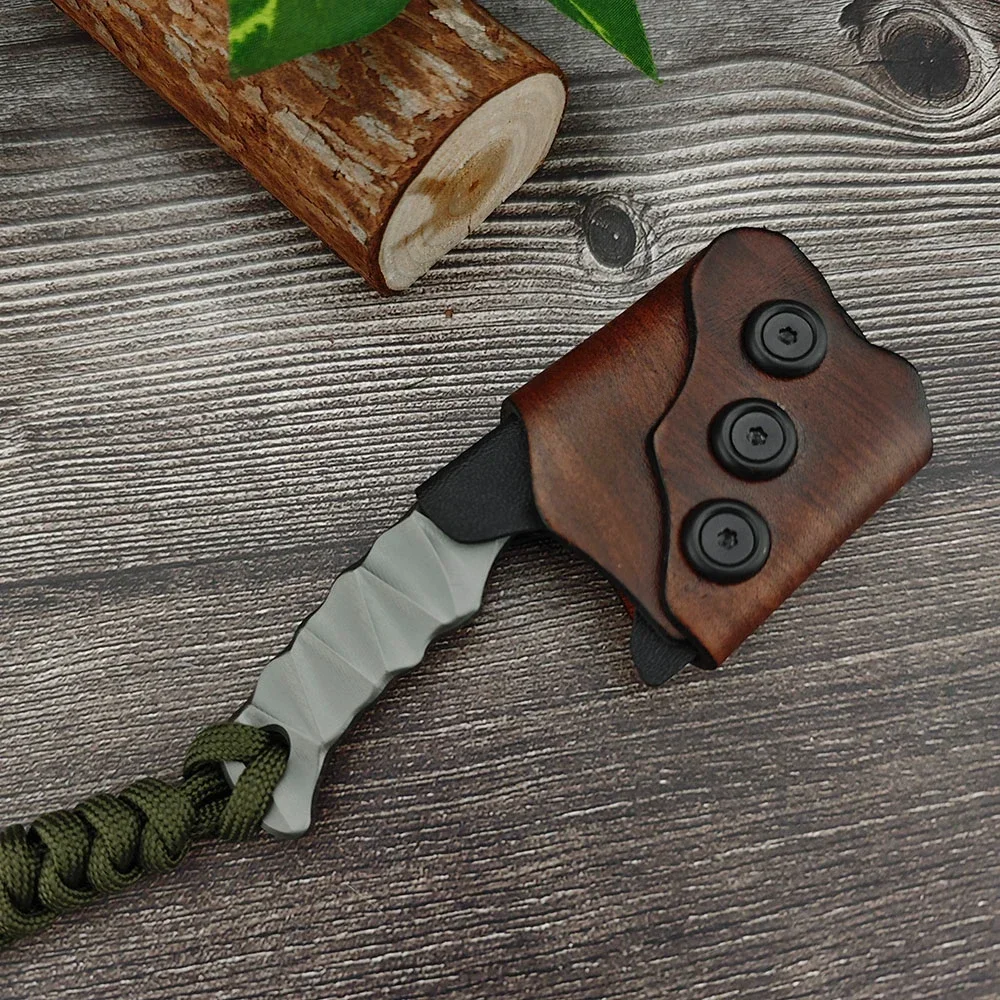 Steel Tactical Axe – Lil' Axion D2 Mini Knife with One-Piece Construction with Sheath EDC