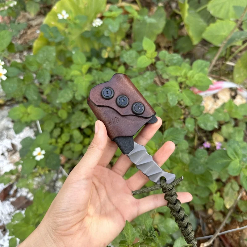 Steel Tactical Axe – Lil' Axion D2 Mini Knife with One-Piece Construction with Sheath EDC