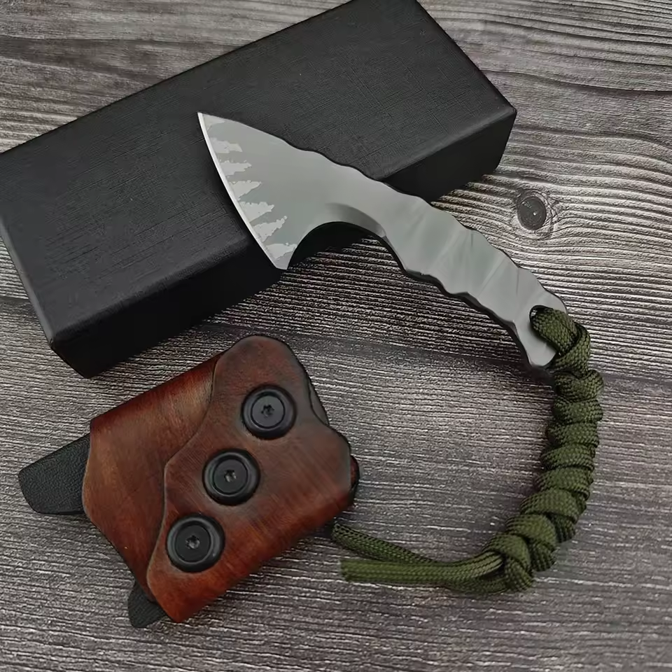 Steel Tactical Axe – Lil' Axion D2 Mini Knife with One-Piece Construction with Sheath EDC