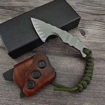 Steel Tactical Axe – Lil' Axion D2 Mini Knife with One-Piece Construction with Sheath EDC