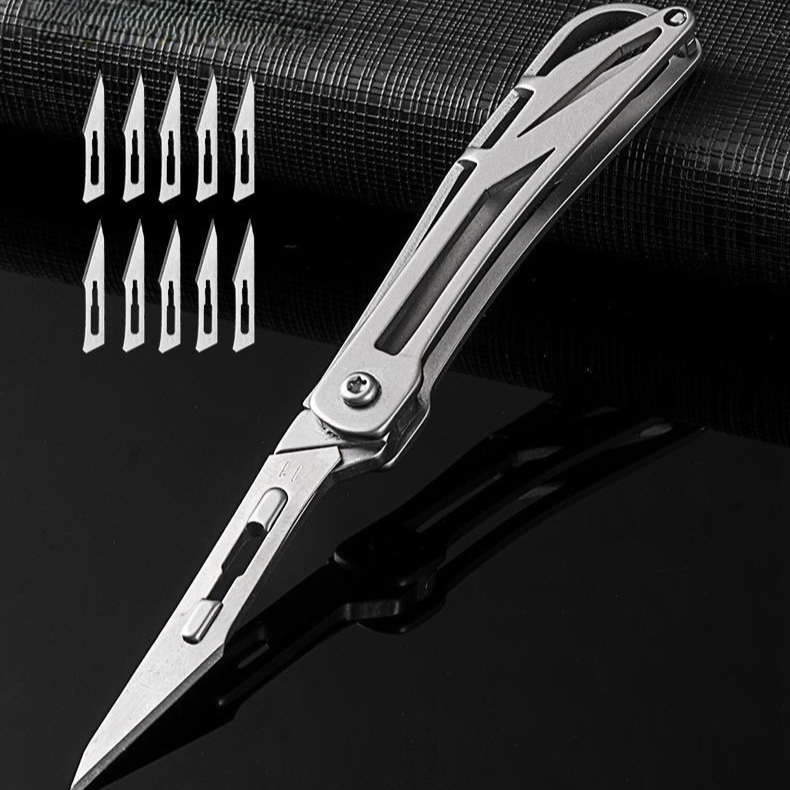 Steel Utility Knife – SharpFlex with Pocket EDC with Replaceable No. 11 Surgical Blade