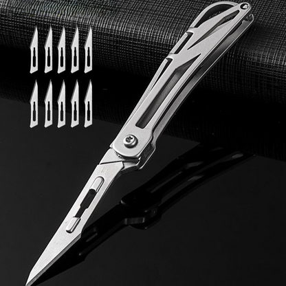 Steel Utility Knife – SharpFlex with Pocket EDC with Replaceable No. 11 Surgical Blade