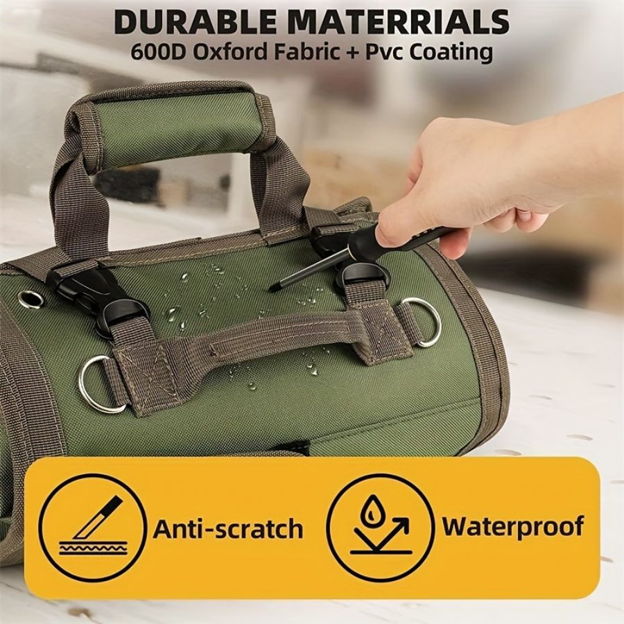Tactical EDC Pouch – Multi-Functional Roll-Up Tool Organizer with Versatile Storage Bag