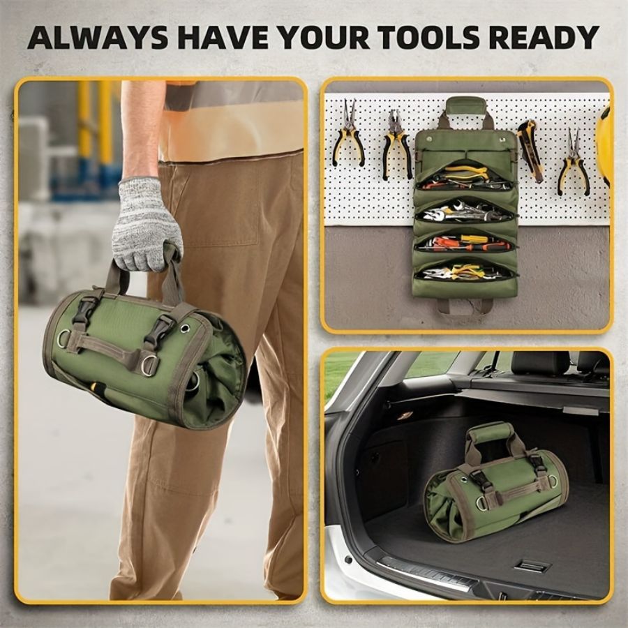 Tactical EDC Pouch – Multi-Functional Roll-Up Tool Organizer with Versatile Storage Bag