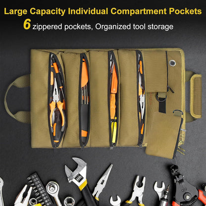 Tactical EDC Pouch – Multi-Functional Roll-Up Tool Organizer with Versatile Storage Bag