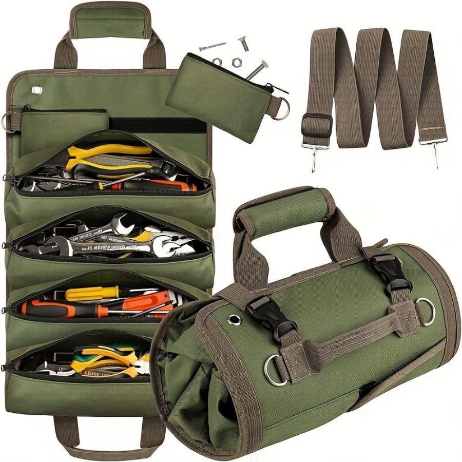 Tactical EDC Pouch – Multi-Functional Roll-Up Tool Organizer with Versatile Storage Bag