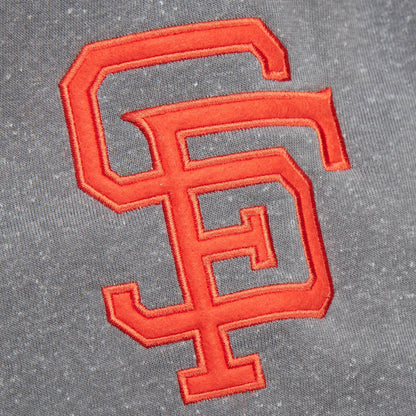 Mitchell & Ness San Francisco Giants Snow Washed Fleece Hoodie Vintage Logo-Grey