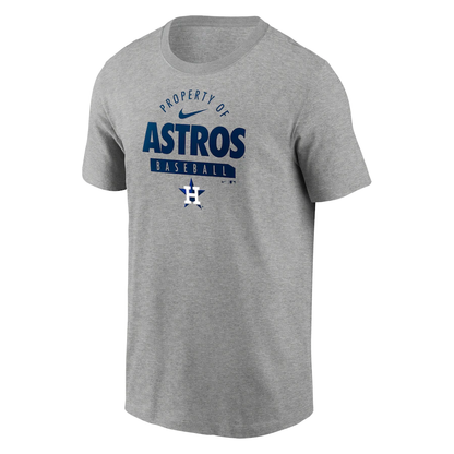 Nike Houston Astros Gray Primetime Property Of Practice T-Shirt- Heathered Gray