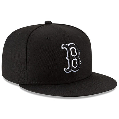 BOSTON RED SOX NEW ERA BLACK ON WHITE 59FIFTY FITTED HAT