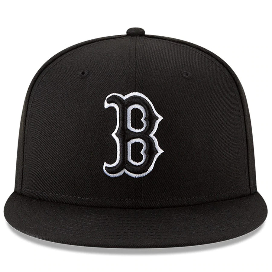 BOSTON RED SOX NEW ERA BLACK ON WHITE 59FIFTY FITTED HAT