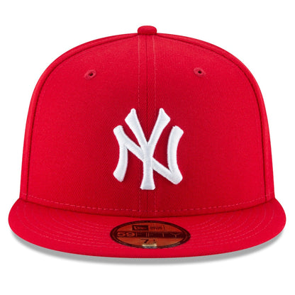 New York Yankees 59FIFTY FITTED Hat- Scarlet