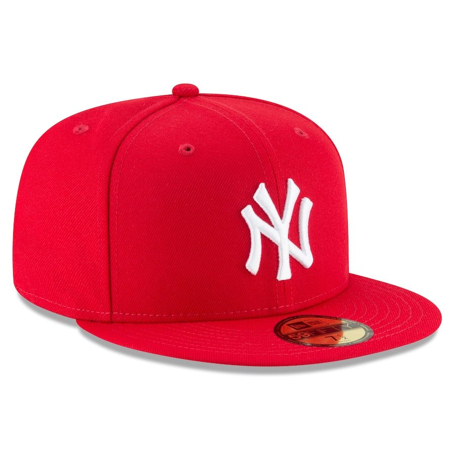 New York Yankees 59FIFTY FITTED Hat- Scarlet