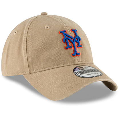 New York Mets New Era Khaki Core Classic Secondary 9TWENTY Adjustable Hat