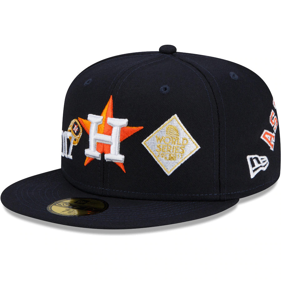 Houston Astros New Era 2017 World Series Champions Count the Rings 59FIFTY Fitted Hat - Navy