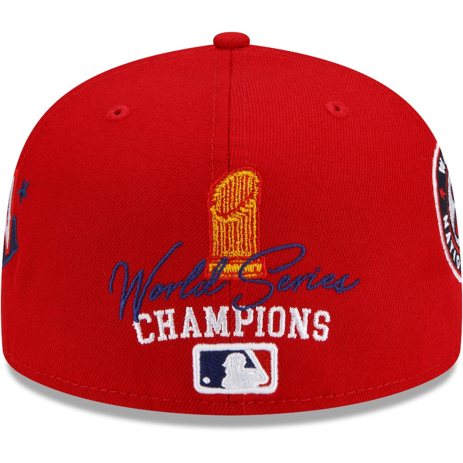 Washington Nationals New Era Red 2019 World Series Champions Count the Rings 59FIFTY Fitted Hat- Red