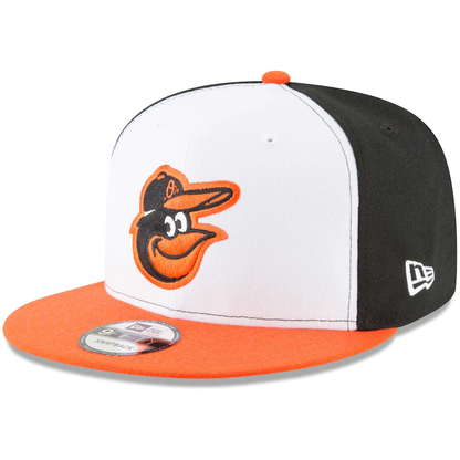 New Era Baltimore Orioles Team Color 9FIFTY Snapback Hat - White/Orange