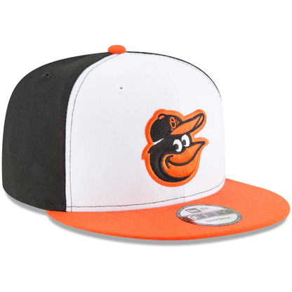 New Era Baltimore Orioles Team Color 9FIFTY Snapback Hat - White/Orange