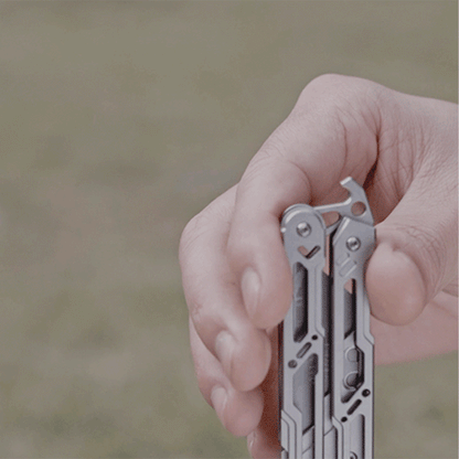 Titanium Balisong Trainer – Butterfly Knife Flipping EDC Training Utility