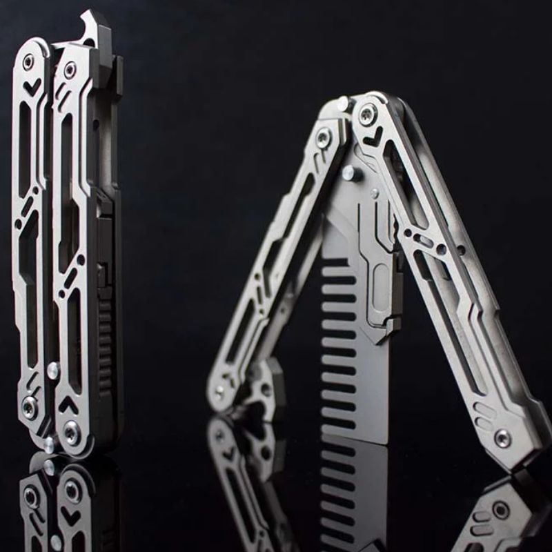 Titanium Balisong Trainer – Butterfly Knife Flipping EDC Training Utility