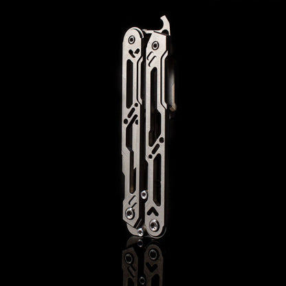 Titanium Balisong Trainer – Butterfly Knife Flipping EDC Training Utility