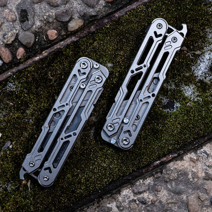 Titanium Balisong Trainer – Butterfly Knife Flipping EDC Training Utility