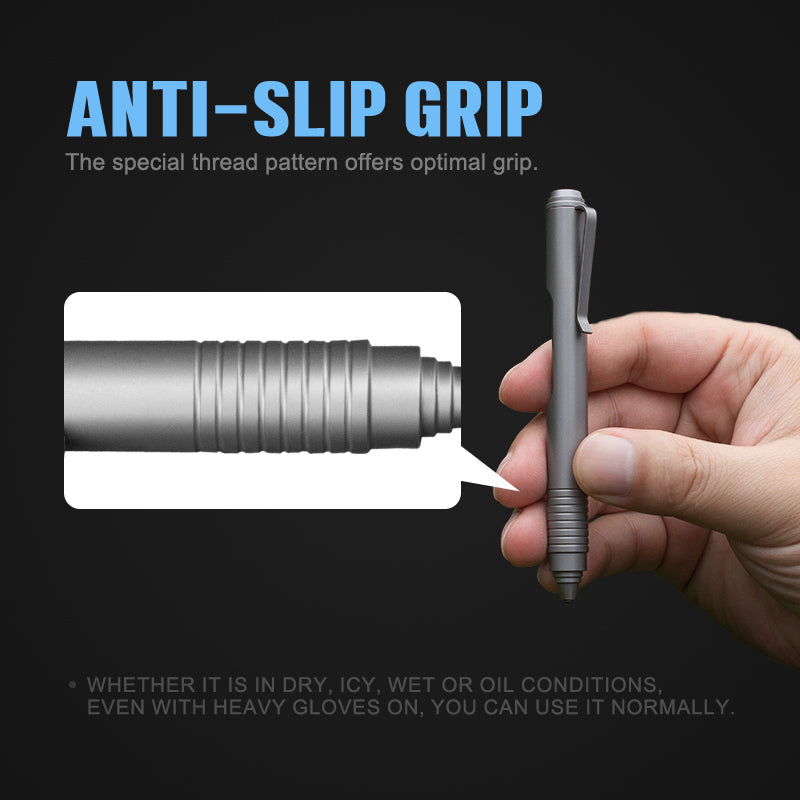 Titanium Bolt Action Tactical Pen – Bullet Ant 2.0 - Multi-Tool with EDC