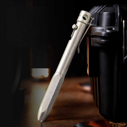 Titanium Bolt Action Tactical Pen – Heavy-Duty EDC Writing & Self-Defense Tool