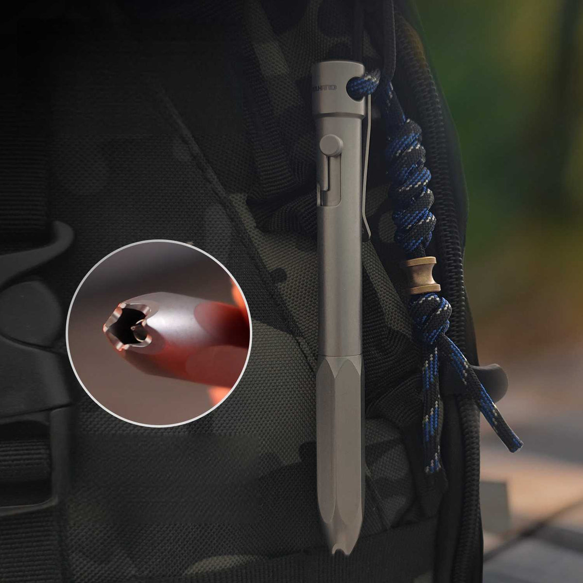 Titanium Bolt Action Tactical Pen – Heavy-Duty EDC Writing & Self-Defense Tool