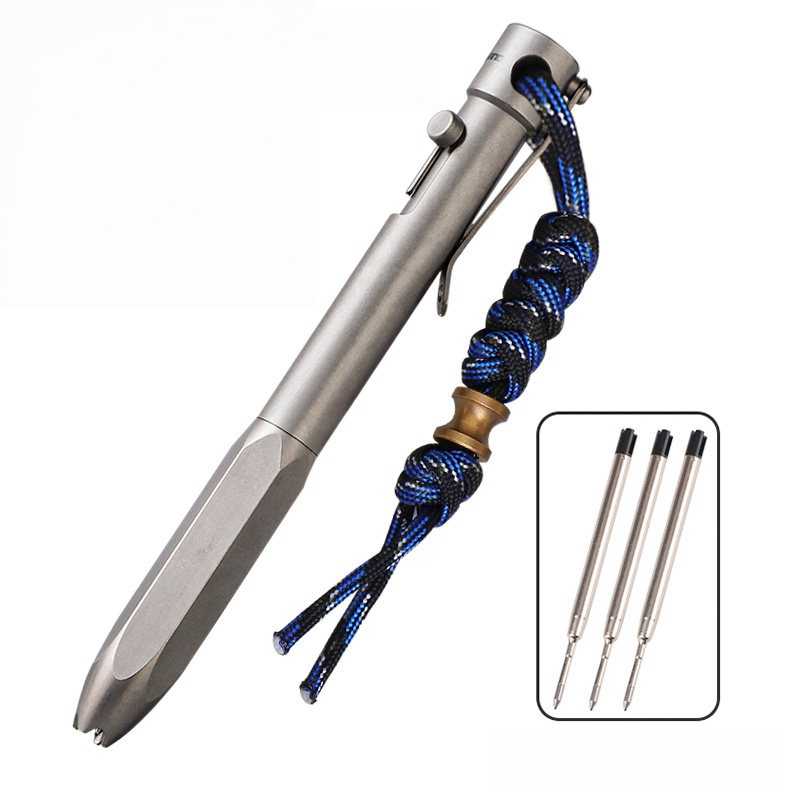 Titanium Bolt Action Tactical Pen – Heavy-Duty EDC Writing & Self-Defense Tool
