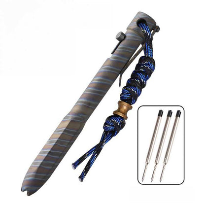 Titanium Bolt Action Tactical Pen – Heavy-Duty EDC Writing & Self-Defense Tool