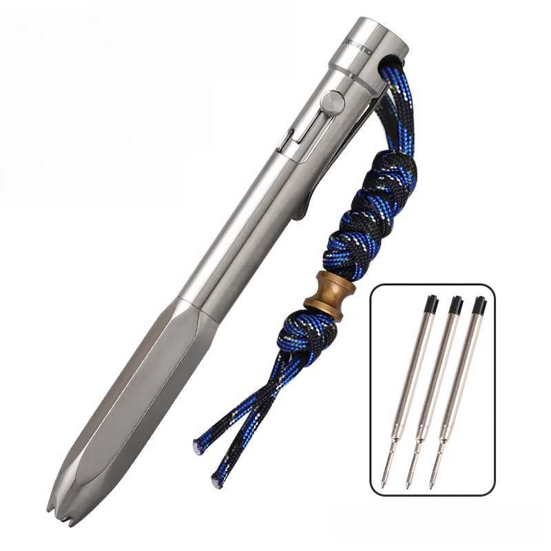Titanium Bolt Action Tactical Pen – Heavy-Duty EDC Writing & Self-Defense Tool